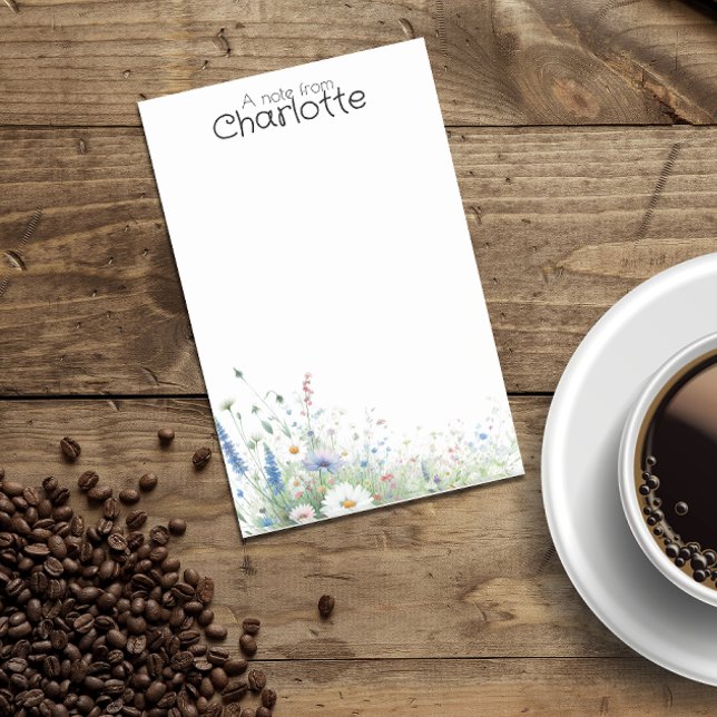 Post-it® Aquarelle couleur marguerite nom (Créateur téléchargé)