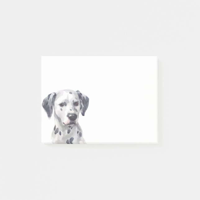 Post-it® Aquarelle dalmatienne d'animal familier de chien (Devant)