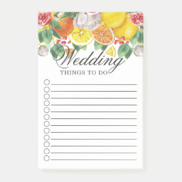 Post-it® Aquarelle de Citrus Mariage botanique