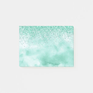 Post-it® Aquarelle de la Parties scintillant verte