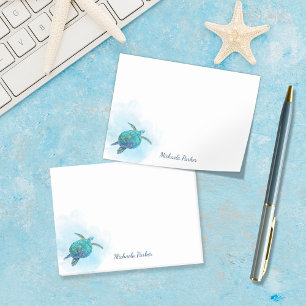 Post-it® Aquarelle de la tortue marine Océan Personnalisé