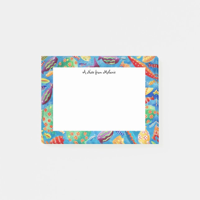 Post-it® Aquarelle de poisson tropical personnalisée (Devant)