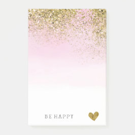 Post-it® Aquarelle de rose de parties scintillantes de Faux