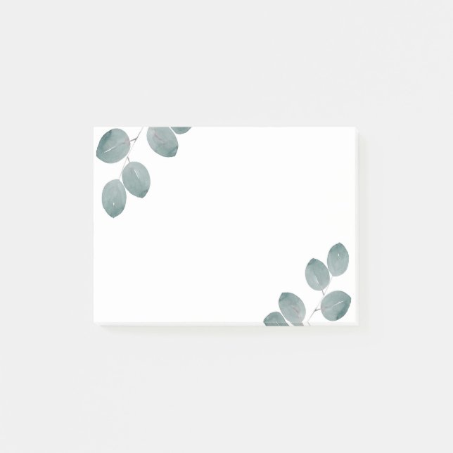 Post-it® Aquarelle Dollar d'argent Feuilles Eucalyptus (Devant)