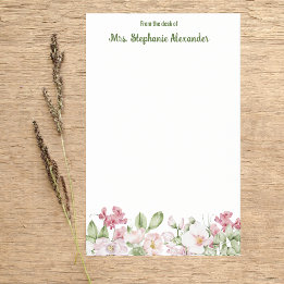 Post-it® Aquarelle Du Bureau De Bordure Fleur Sticky