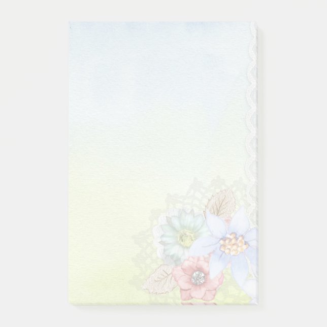 Post-it® Aquarelle et fleurs (Devant)