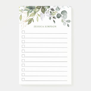 Post-it® Aquarelle Eucalyptus Liste des activités de verdur