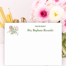 Post-it® Aquarelle Fleur Élégante Du Bureau De Sticky