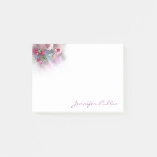 Post-it® Aquarelle Fleurs colorées Modèle manuscrit