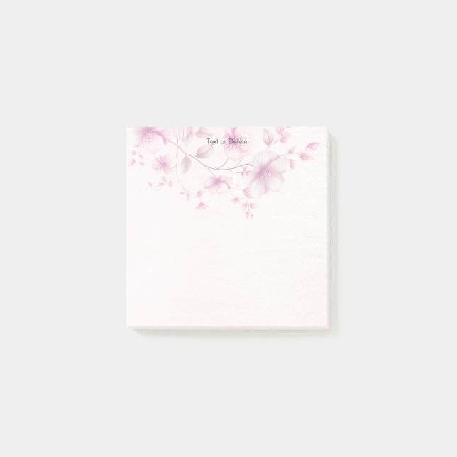 Post-it® Aquarelle Fleurs roses Publier des notes (Devant)