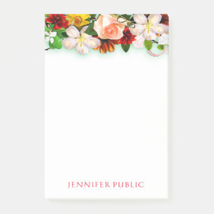 Post-it® Aquarelle Floral Bouquet Modèle Élégant