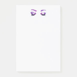 Post-it® Aquarelle glamour aux yeux et aux bouillons pourpr