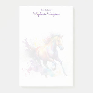 Post-it® Aquarelle Horse Lover Customisé