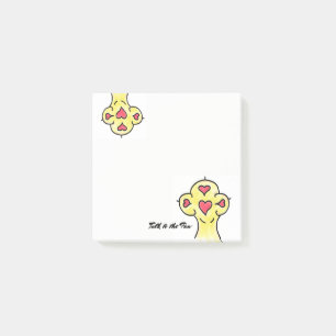 Post-it® Aquarelle Jaune Empreinte de patte Carrosserie en