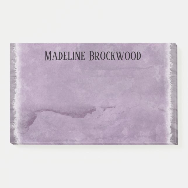 Post-it® Aquarelle Lavendine Beau Monogramme (Devant)