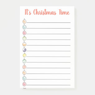 Post-it® Aquarelle Liste des ornements de Noël à faire
