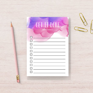 Post-it® Aquarelle Magenta Liste de tâches personnalisées