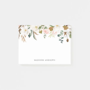 Post-it® Aquarelle Magnolias blanc et floral
