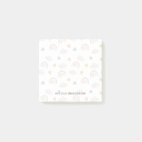 Aquarelle mignonne Pastel Arc-en-ciel Étoiles nuag