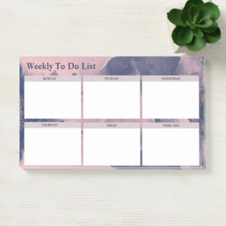 Post-it® Aquarelle Moderne Weekly To Do List