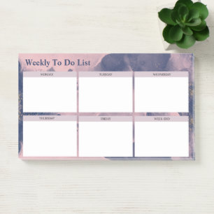 Post-it® Aquarelle Moderne Weekly To Do List Post-it Klebezettel