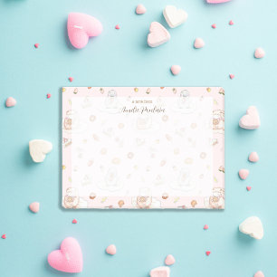 Post-it® Aquarelle Mouton Penguin en Douceur Rêver rose Nom