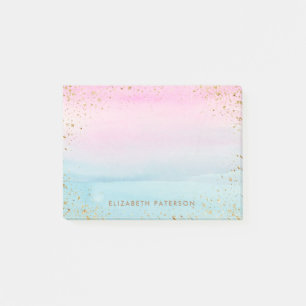 Post-it® Aquarelle Ombre or rose Ajouter un nom