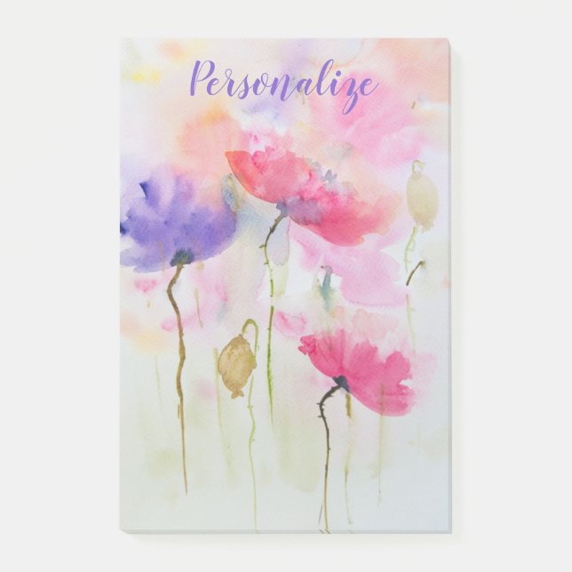 Post-it® Aquarelle Pastel Floral (Devant)