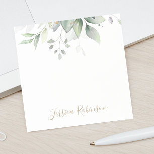 Post-it® Aquarelle personnalisée Eucalyptus Vert