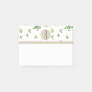 Post-it® Aquarelle Pins Kraft Monogramme Rustique Personnal