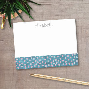 Post-it® Aquarelle Pois Messy - bleu et rose