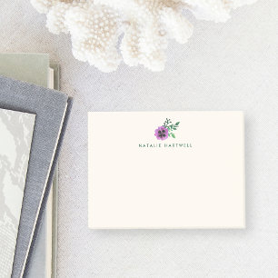 Post-it® Aquarelle Purple Pansy Ivoire personnalisé