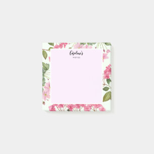 Post-it® Aquarelle rose Hydrangea et anémone japonaise