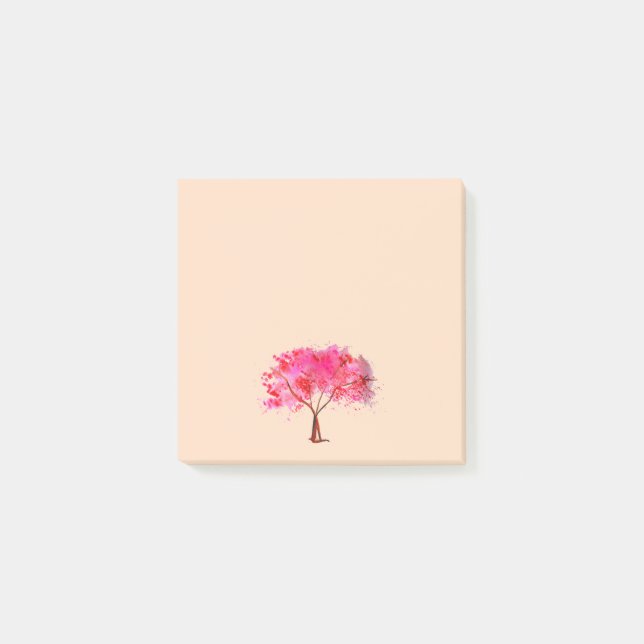 Post-it® Aquarelle rose mignonne cerisier fleur papeterie (Devant)