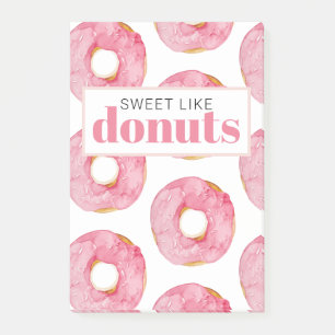 Post-it® Aquarelle rose moderne douce comme les beignets Ci