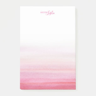 Post-it® Aquarelle rose Motif Une Note Du Bloc-Notes