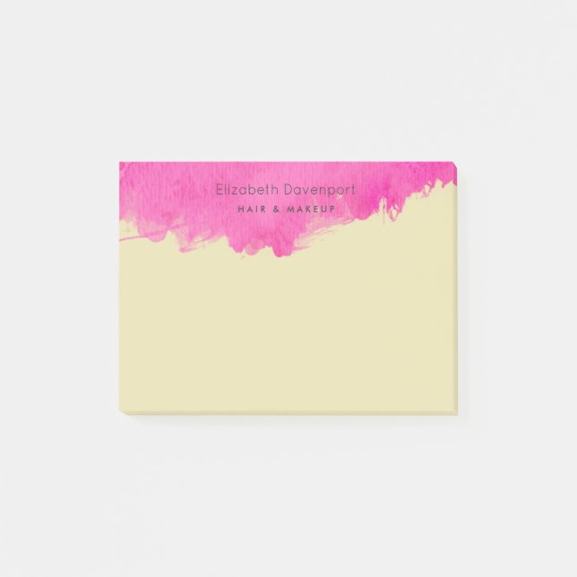 Post-it® Aquarelle rose Paint Splatter (Devant)