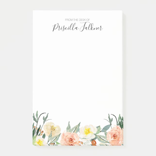 Post-it® Aquarelle rose Vide Du Bureau De (Devant)