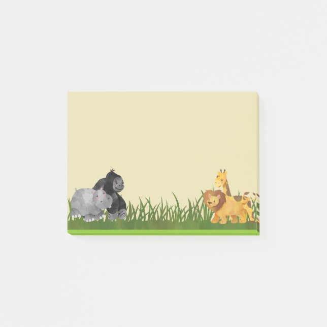 Post-it® Aquarelle Safari Jungle Illustration animale (Devant)