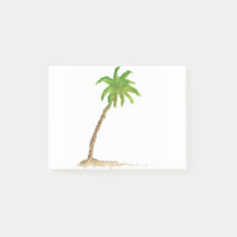 Aquarelle Tropical Beach Palm Tree