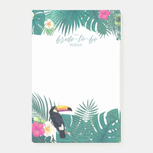 Post-it® Aquarelle Tropical Bride-to-Be Turquoise ID577