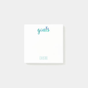 Post-it® Aquarelle verte de buts personnalisée pour faire