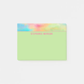 Post-it® Aquarelle verte de l'Aqua relativement douce Nom