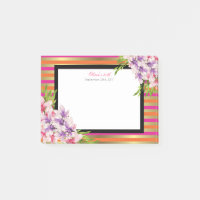 Aquarelle violette et rose Magnolia Anniversaire