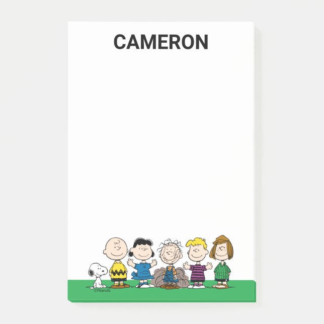 Post-it® Arachides amis dans une rangée (Devant)