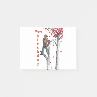Post-it® Arbre chirurgien Arboriste Carte d'anniversaire