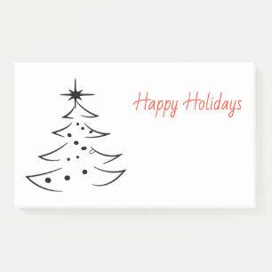Post-it® Arbre de Noël de silhouette bonnes fêtes