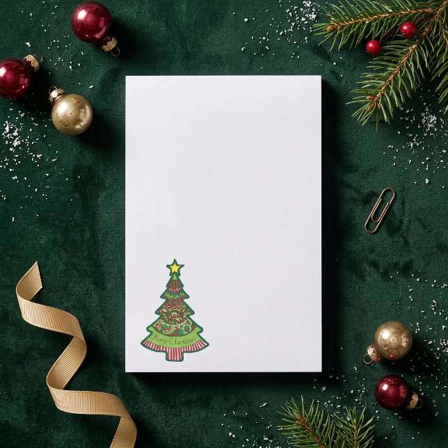 Post-it® Arbre de Noël Fantaisiste Doodle Professeur de Fêt (Créateur téléchargé)