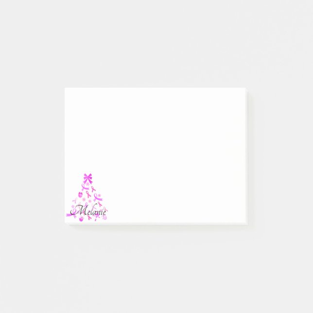Post-it® Arbre de Noël rose (Devant)