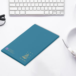 Post-it® Arbre d'or de Noël Paix Joie Hope Turquoise Entrep